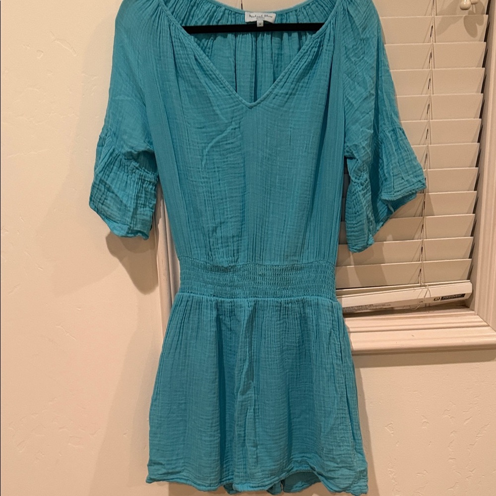 Michael Stars Turquoise Knit Blouse